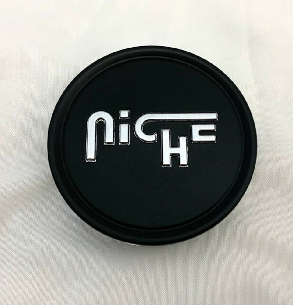 Niche 1PC NICHE 2.95" FLAT CAP-MT-BLK SILVER LOGO