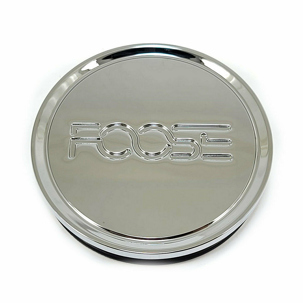 Foose 1PC FOOSE 2.95" FLAT CAP-CHROME