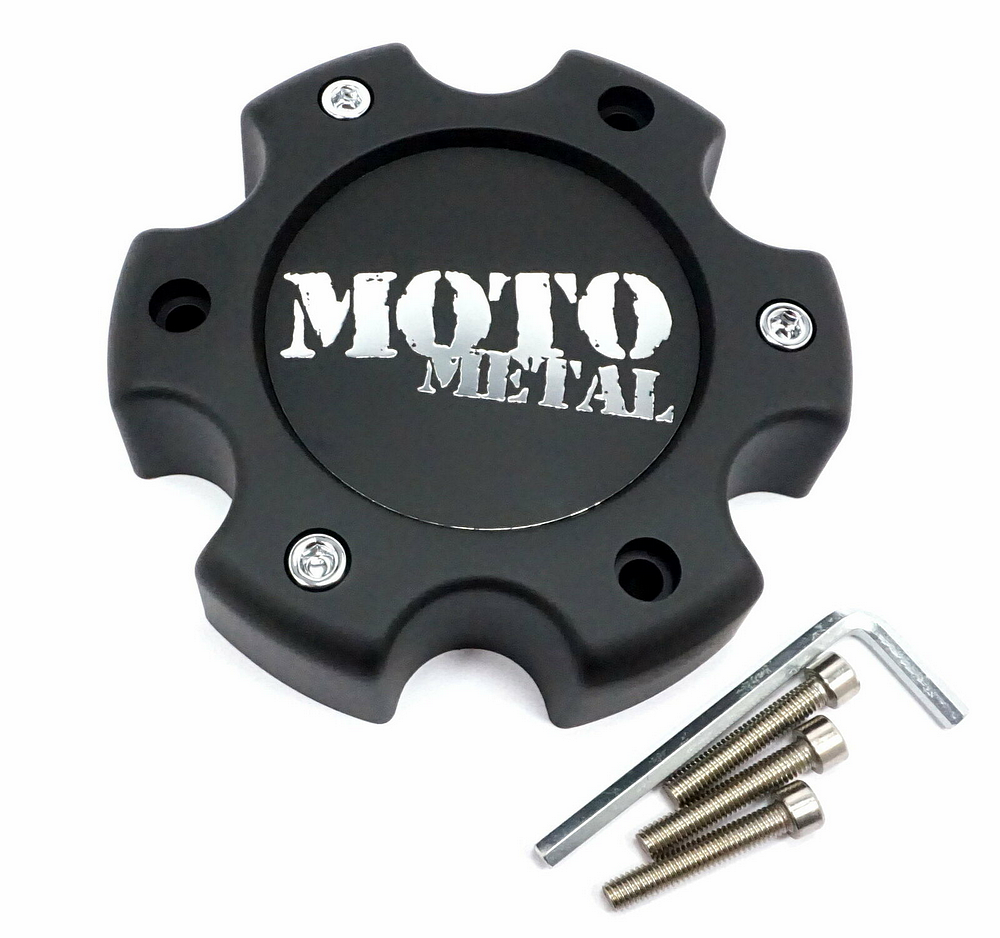 Moto Metal MOTO CAP MATTE BLACK 6X135 - NEW LOGO