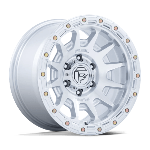 Fuel 1PC FC884 FORTRESS GLOSS SILVER W/ MACHINED FACE