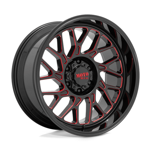 MO805 - GLOSS BLACK MILLED W/ RED TINT