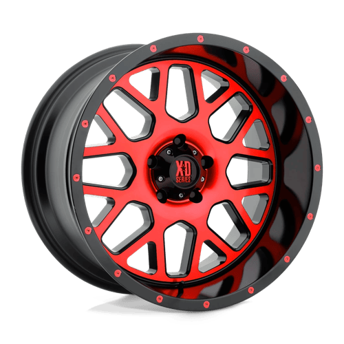XD XD820 GRENADE SATIN BLACK MACH FACE W/ RED TINTED CLEAR COAT