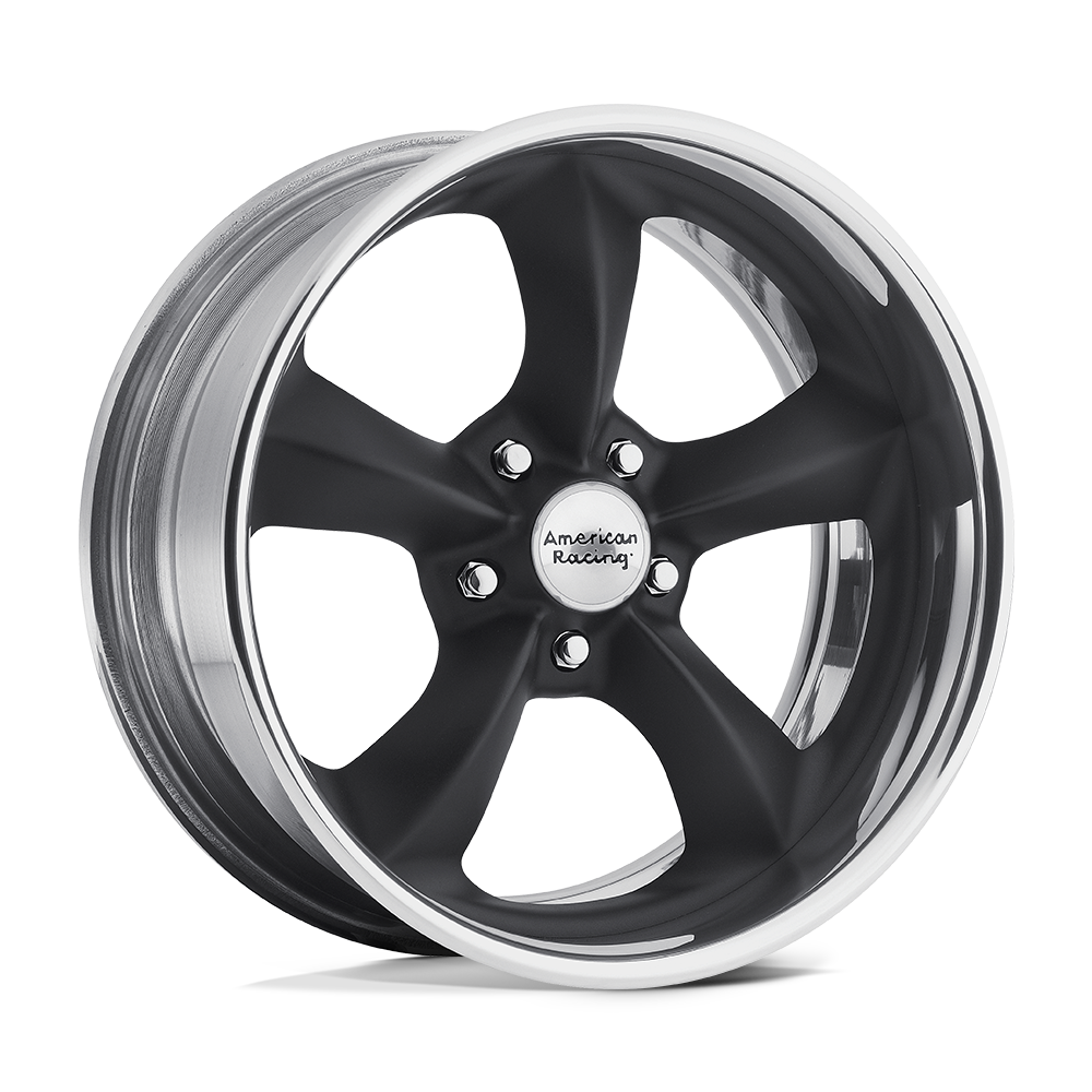 American Racing Vintage VN425 TORQ THRUST SL — Hot Rod Black Polished Barrel