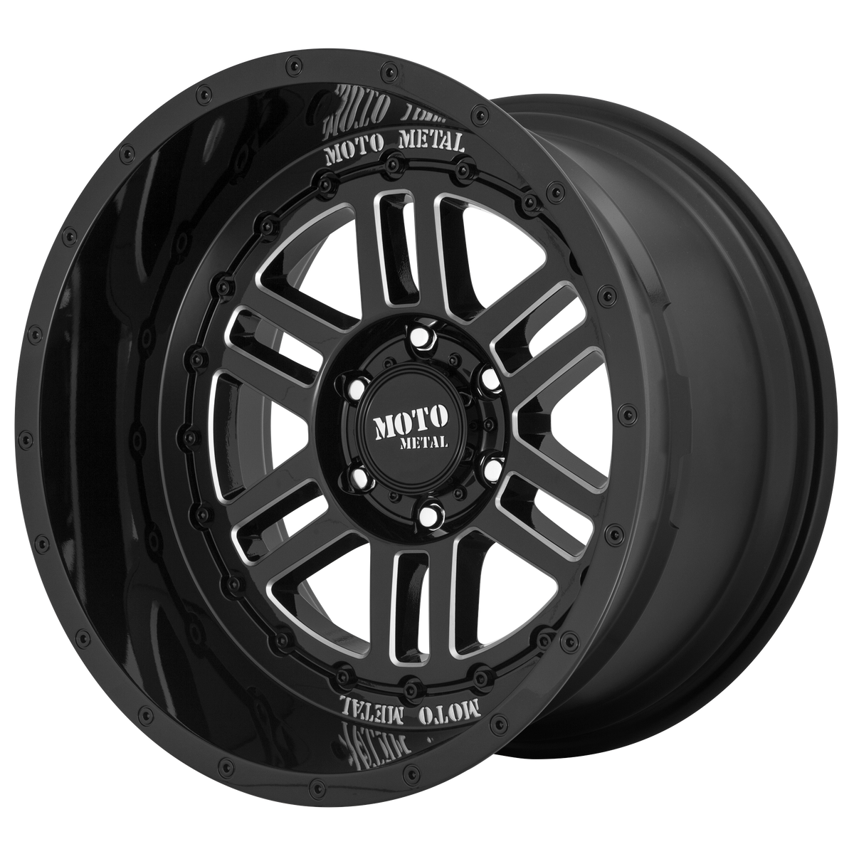 Moto Metal MO800 DEEP SIX GLOSS BLACK MILLED