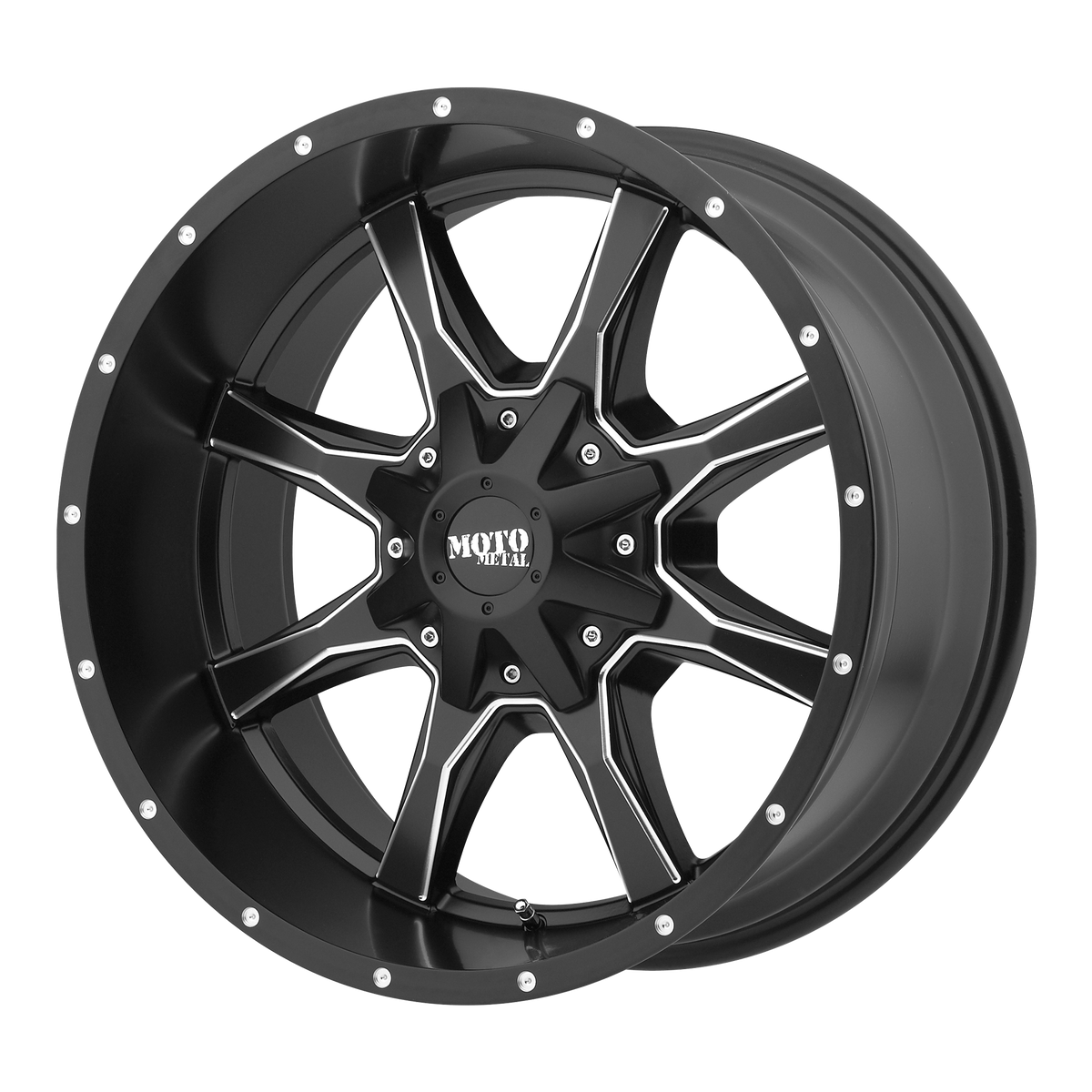 Moto Metal MO970 SEMI GLOSS BLACK MILLED