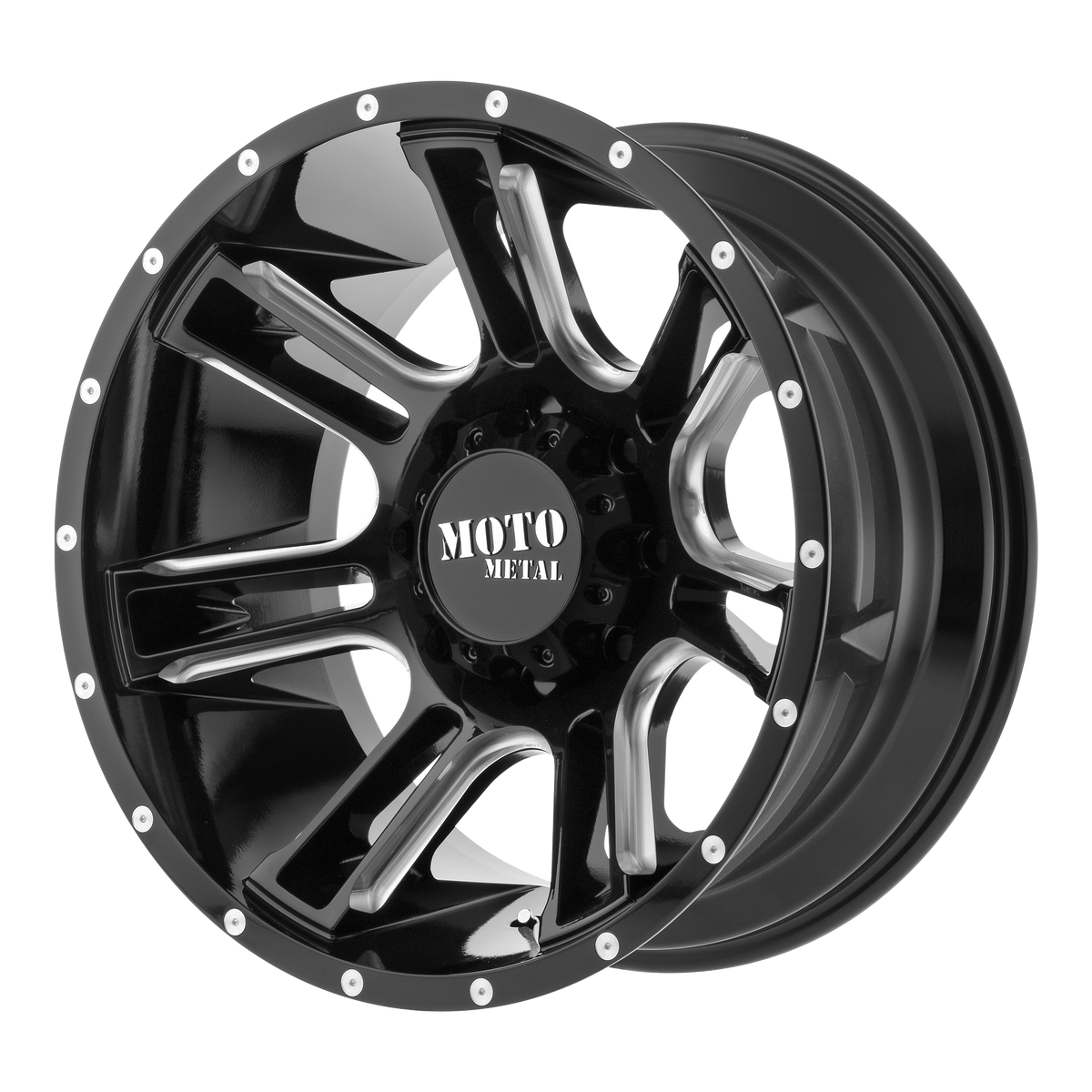 Moto Metal MO982 AMP GLOSS BLACK MILLED