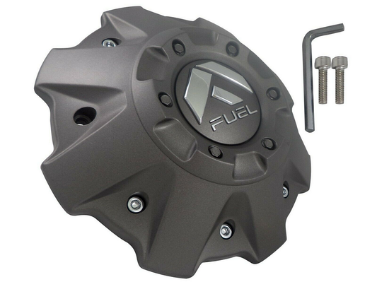Fuel 1PC FUEL GUNMETAL COVERED CAP 5/6 LUG