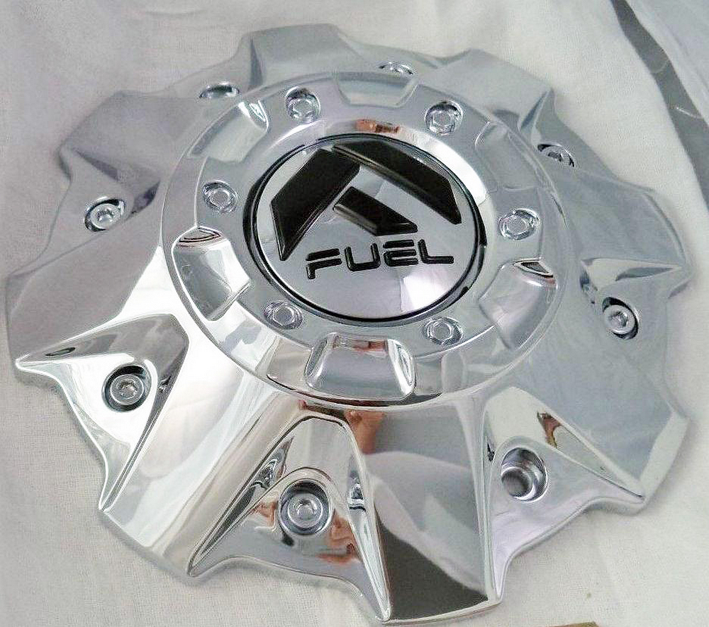 Fuel 1PC FUEL 5/6 LUG CHROME CAP (FLAT BOTTOM)