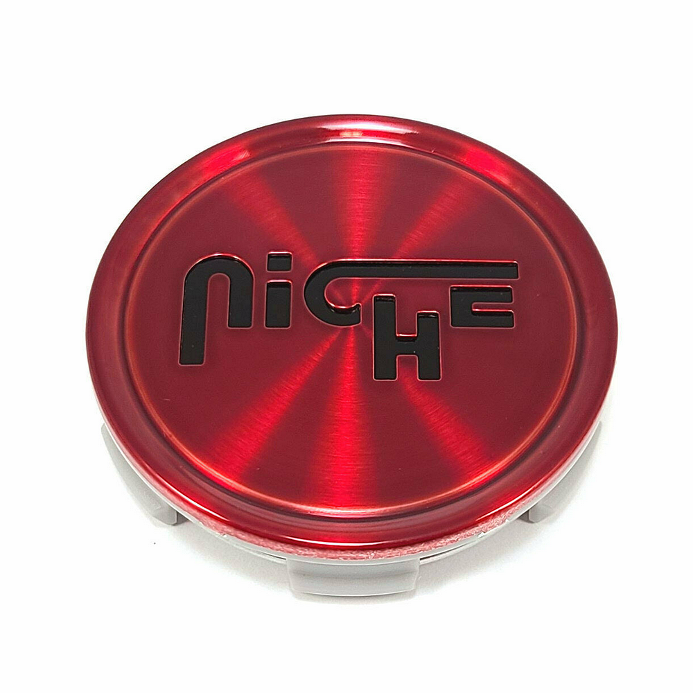 Niche 1PC NICHE 2.70"FLAT CAP-GL-RED LOGO IN BLK
