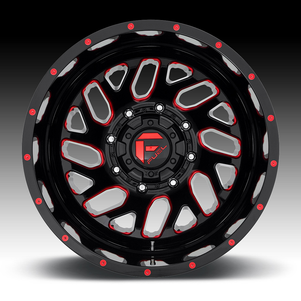 Fuel 1PC FUEL DUALLY CAP REAR G-BLK RD LOGO 17/82