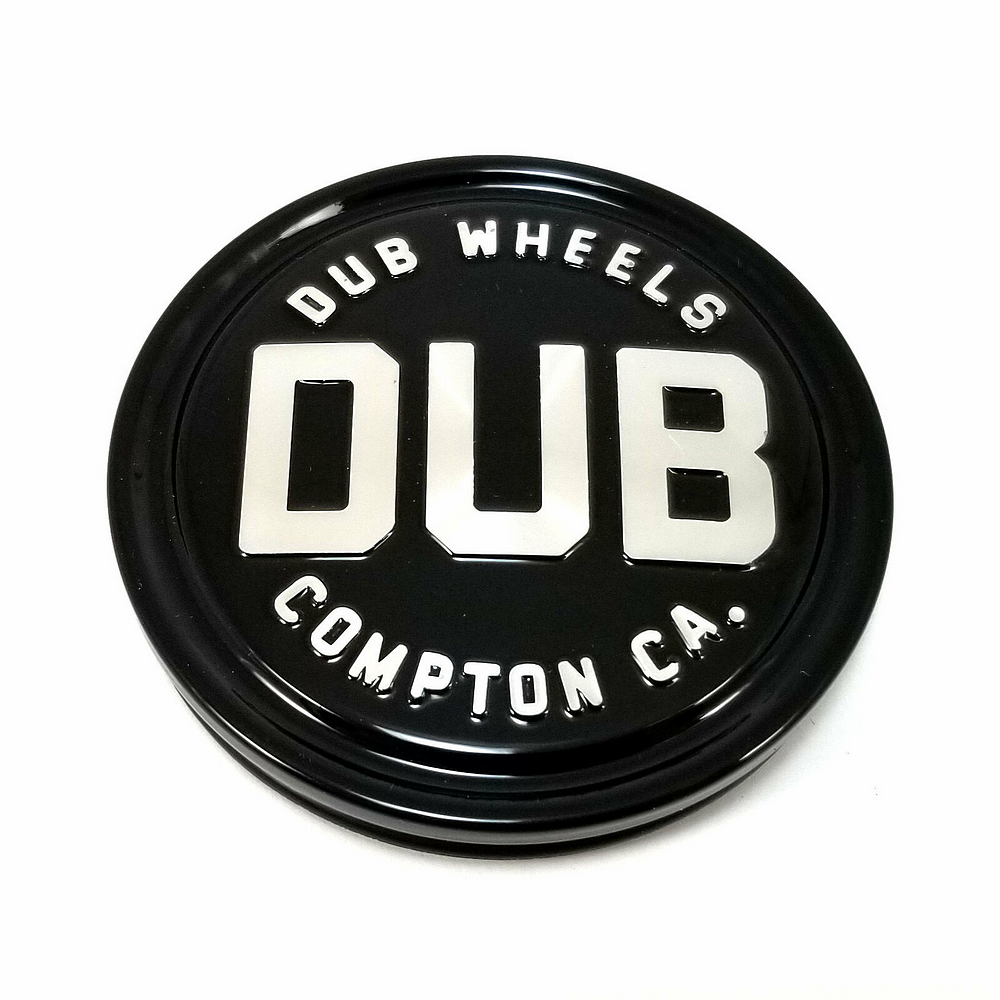 DUB 1PC DUB COMPTON 3"FLAT CAP GL-BLK SLVR LOGO