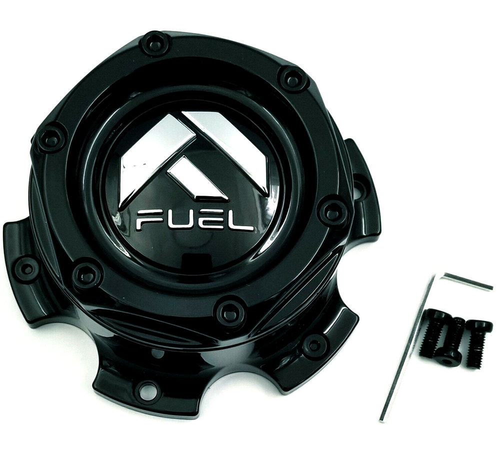 Fuel 1PC FUEL DUALLY 10X225 FRONT CAP-GLOSS BLK