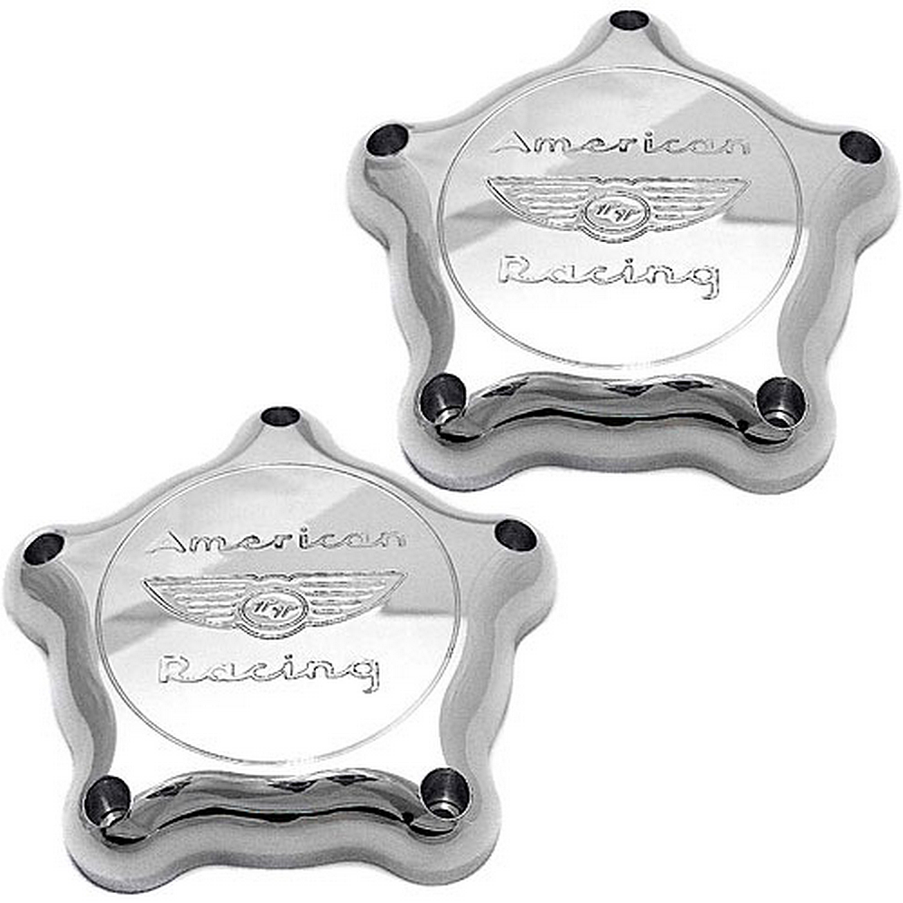 American Racing Vintage AR CAP BONNEVILLE FLAT TT CHROME PAIR