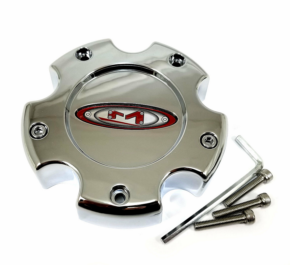 Moto Metal MO955/956 CAP CHR 5X5.5 - RED OVAL LOGO