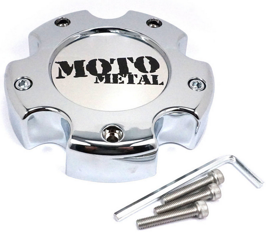 Moto Metal MOTO CAP CHROME 5X5.5 - NEW LOGO