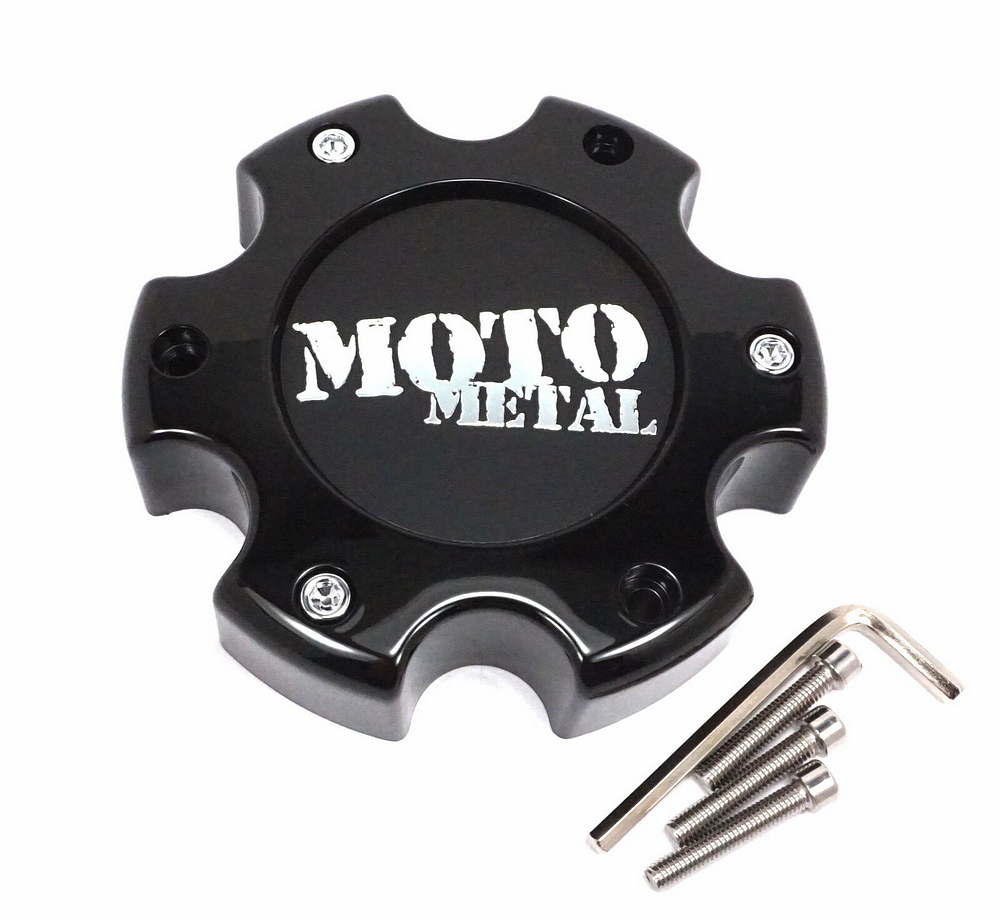Moto Metal MOTO CAP GLOSS BLACK 6X5.5 - NEW LOGO
