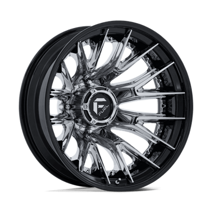 Fuel 1PC D407 CATALYST DUALLY CHROME W/ GLOSS BLACK LIP