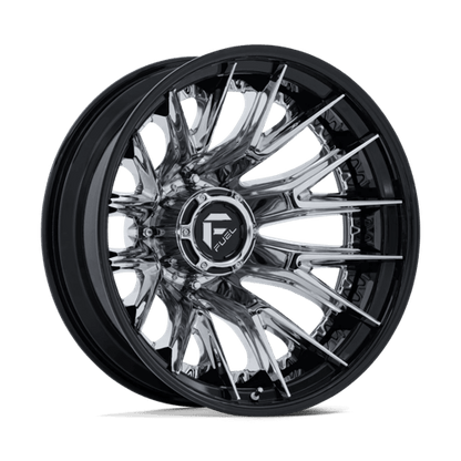 Fuel 1PC D407 CATALYST DUALLY CHROME W/ GLOSS BLACK LIP