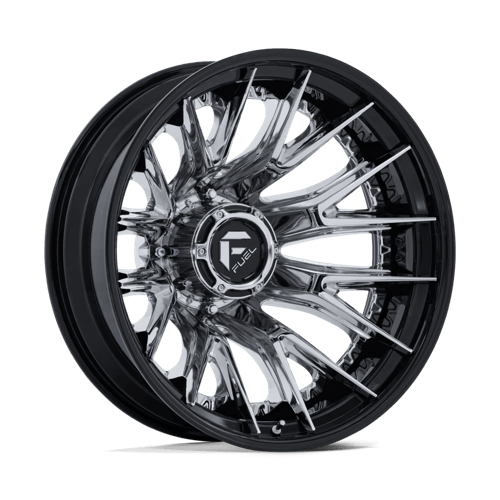 Fuel 1PC D407 CATALYST DUALLY CHROME W/ GLOSS BLACK LIP