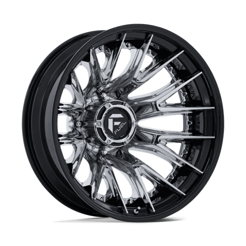 Fuel 1PC D407 CATALYST DUALLY CHROME W/ GLOSS BLACK LIP