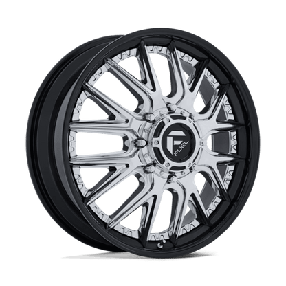 Fuel 1PC D407 CATALYST DUALLY CHROME W/ GLOSS BLACK LIP