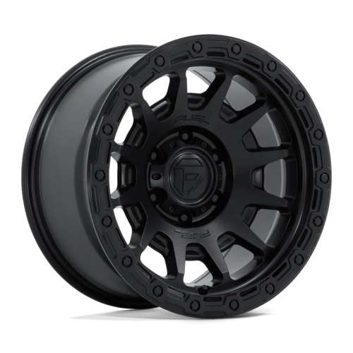 Fuel 1PC FC884 FORTRESS MATTE BLACK W/ GLOSS BLACK LIP