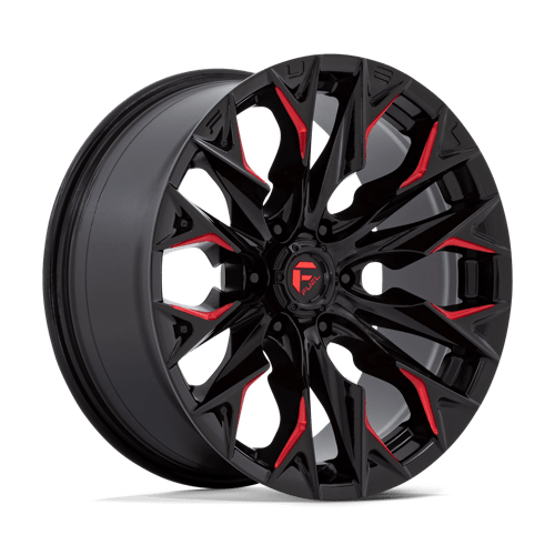 D823 FLAME - GLOSS BLACK MILLED W/ CANDY RED