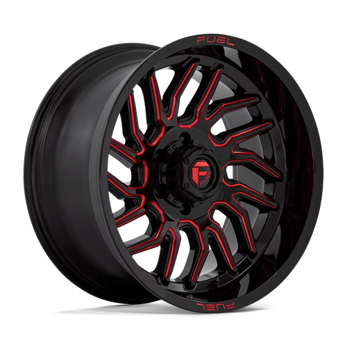 D808 HURRICANE - GLOSS BLACK MILLED RED TINT