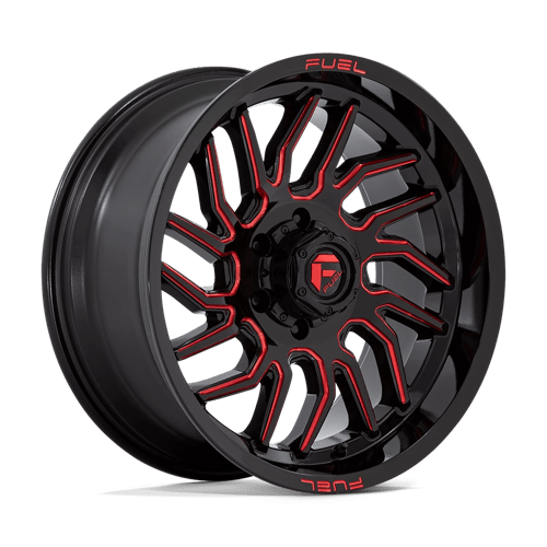 D808 HURRICANE - GLOSS BLACK MILLED RED TINT