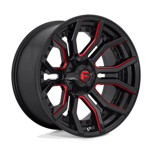 D712 RAGE - GLOSS BLACK RED TINTED CLEAR