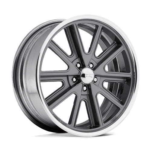 American Racing Vintage VN407 COBRA TWO-PIECE MAG GRAY CENTER POLISHED BARREL