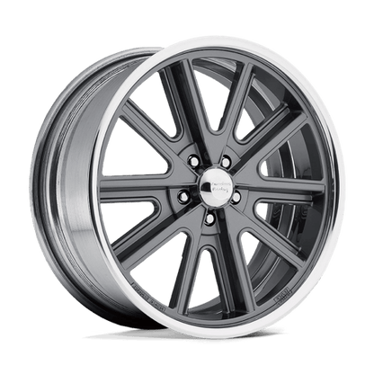 American Racing Vintage VN407 COBRA TWO-PIECE MAG GRAY CENTER POLISHED BARREL