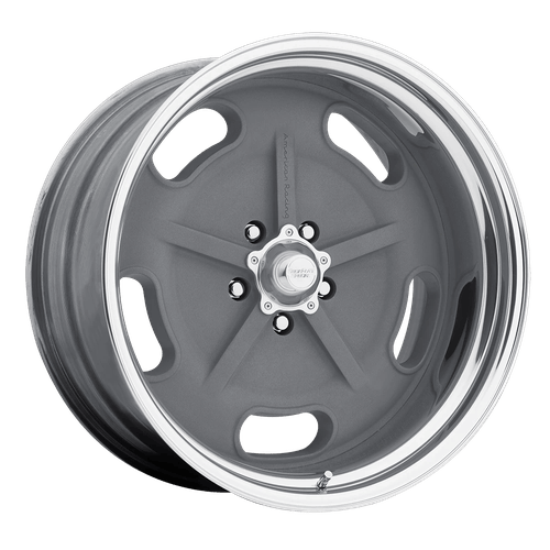American Racing Vintage VN470 SALT FLAT MAG GRAY W/ CENTER POLISHED BARREL