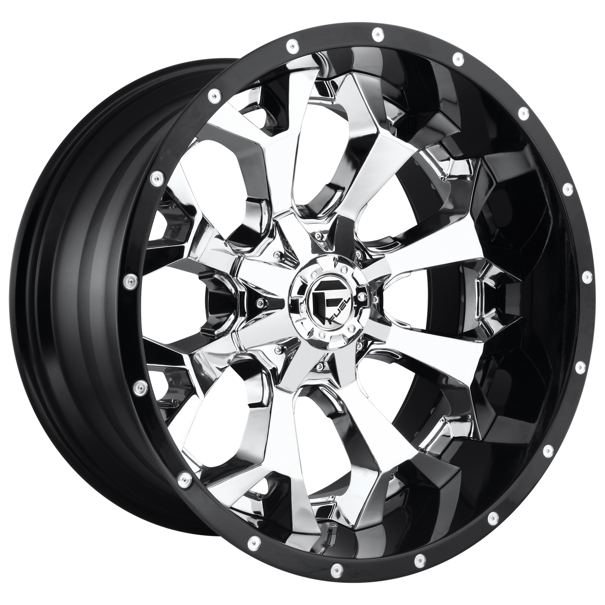 Fuel 2PC D246 ASSAULT CHROME W/ GLOSS BLACK LIP
