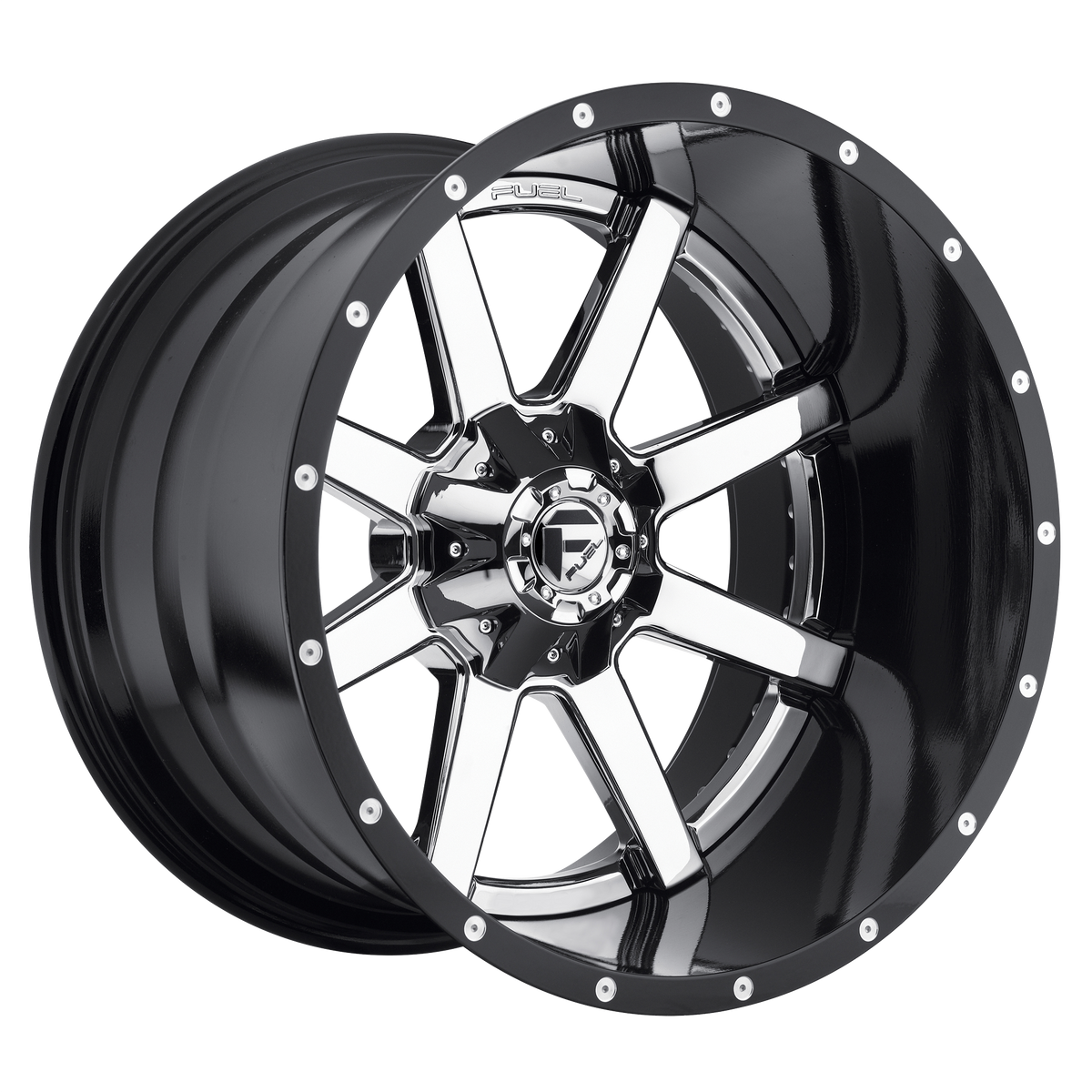 Fuel 1PC D260 MAVERICK CHROME W/ GLOSS BLACK LIP