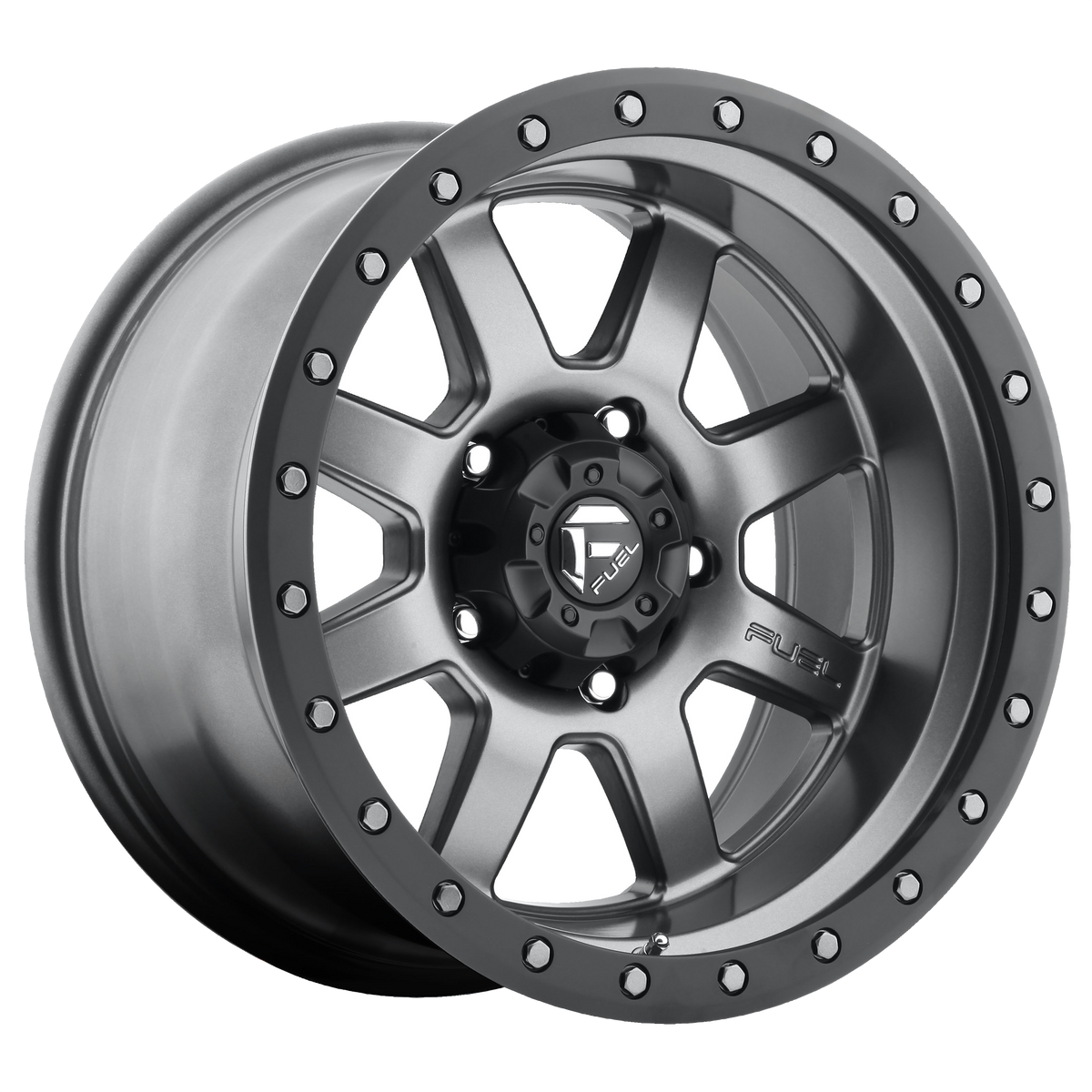 Fuel 1PC D552 TROPHY MATTE GUNMETAL BLACK BEAD RING