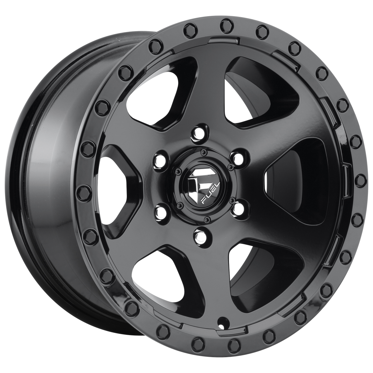 Fuel 1PC D589 RIPPER MATTE BLACK GLOSS BLACK LIP