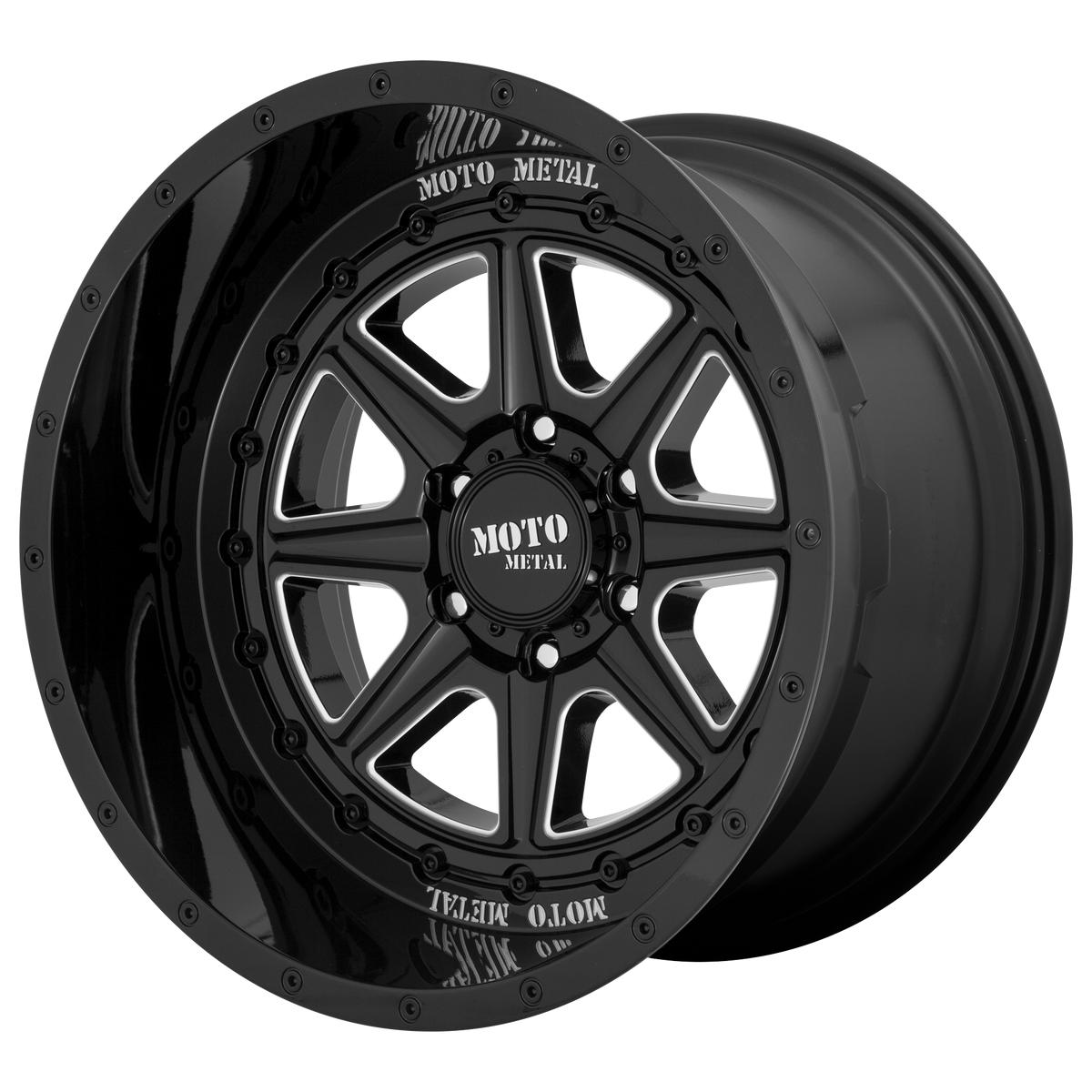 Moto Metal MO801 PHANTOM GLOSS BLACK MILLED