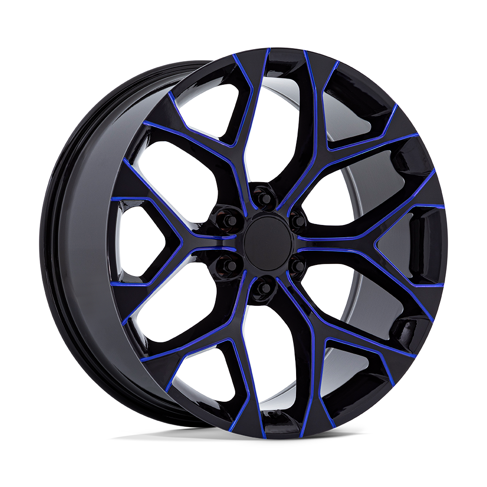 PR176 - GLOSS BLACK MACHINED W/ BLUE MILLING